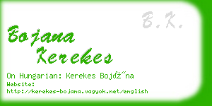 bojana kerekes business card